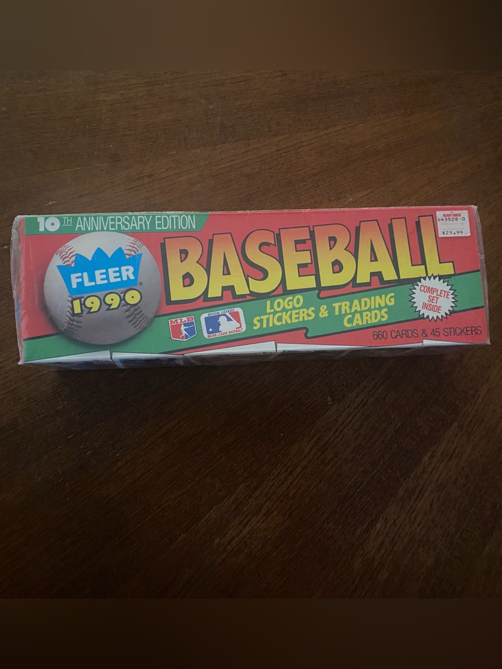 1990 Fleer Action Series/10th Anniversary Baseball 660 Cards & 45 Logo Stickers